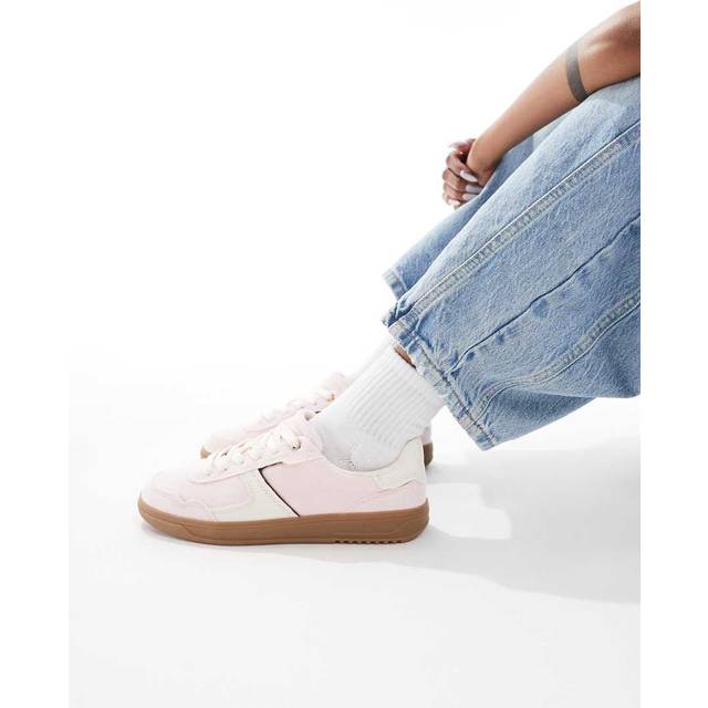 Stradivarius – Rosa sneakers med gummisula