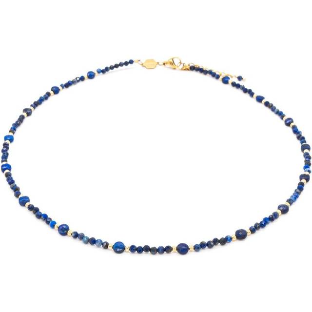 Lapis lazuli stone necklace for women Sloya Paloma - Bleu - 39,5/43 cm
