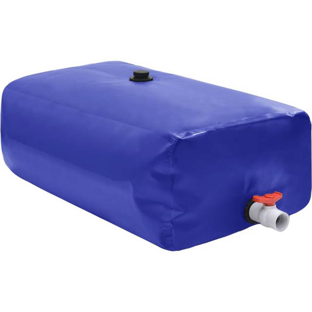 (blue, 360 l) Collapsible Water Tank PVC Water Storage Collecting Tank Unit 3000 L/6000 L