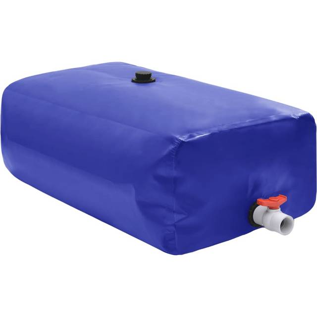 vidaXL Water Tank with Tap Foldable 100 L PVC - Blue