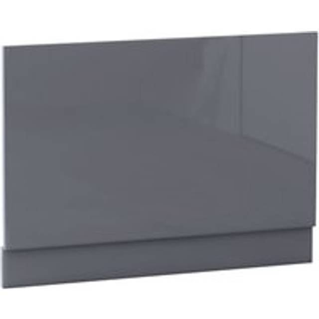 NRG - Bath Panel Bathroom Moisture Resistant Wood mdf End Bath Panels Gloss Grey 800mm