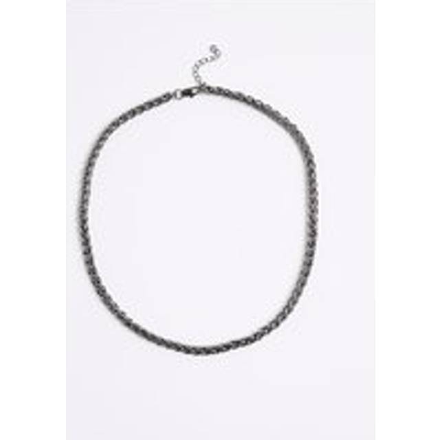 Mens River Island Black Chain Necklace - One Size