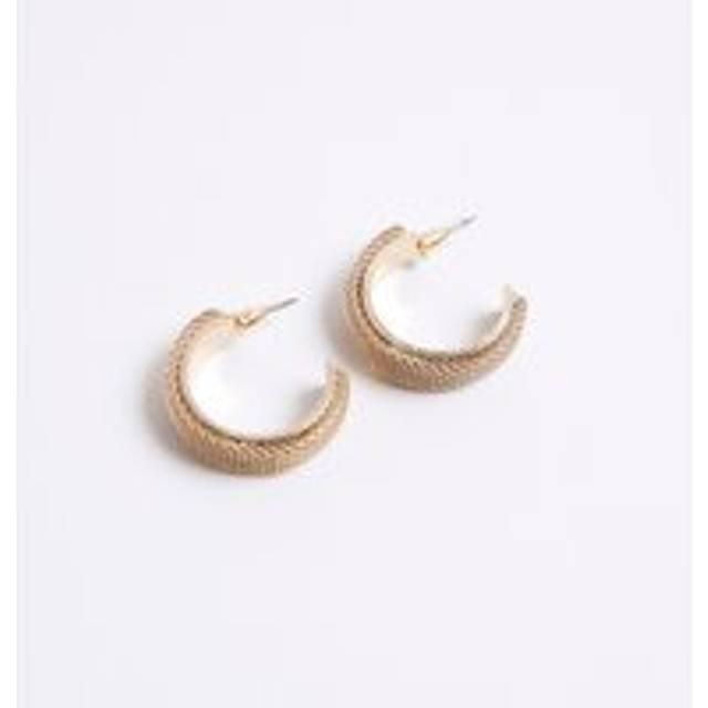 River Island Womens Gold Watch Strap Hoop Earrings - One Size