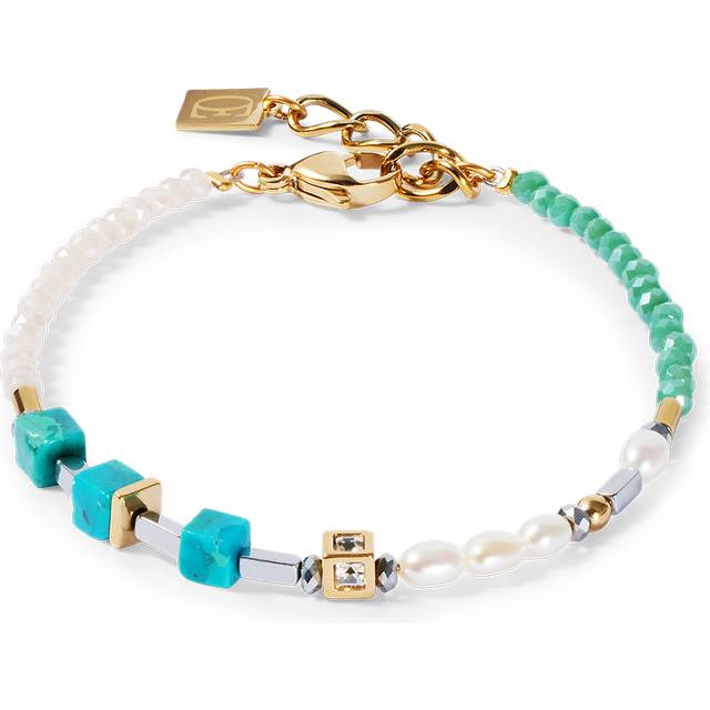 COEUR DE LION Princess Fusion Pearls Bracelet, Gold/Turquoise