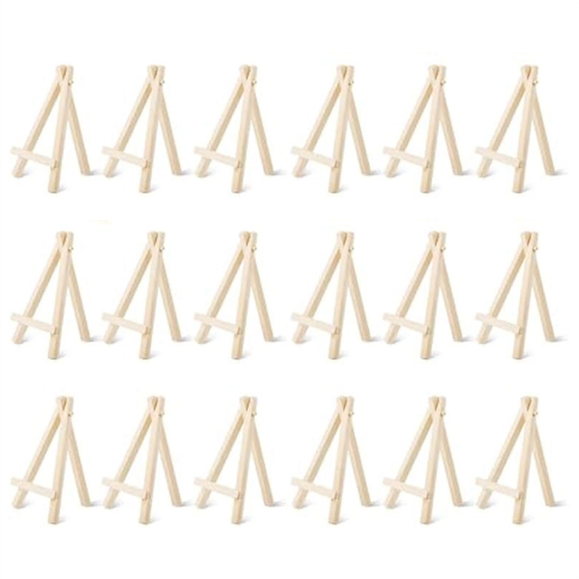 18pcs Mini Wood Display Easel,Small Wooden Easel