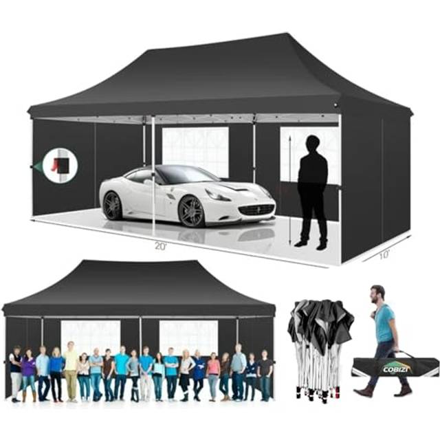 COBIZI Pop up Gazebo 3m x 6m with 4 Removable Sides, Event Shelter Tent with a Carry Bag for Parties, Wedding & Business, Waterproof Garden Gazebo