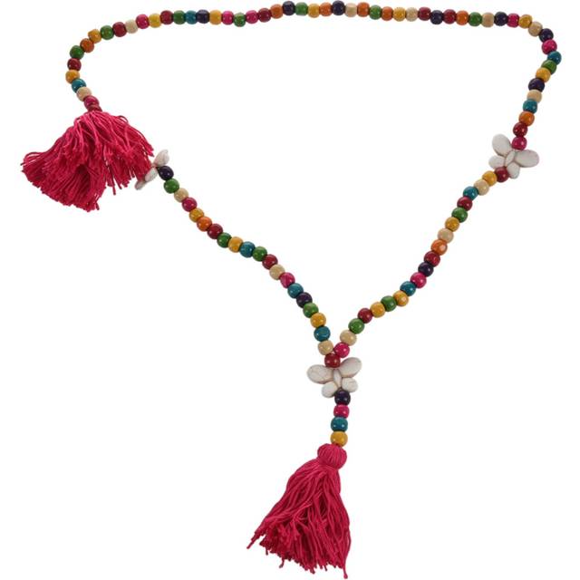 5 Colors Women White Butterfly Color Wood Beads Necklace Rose Red