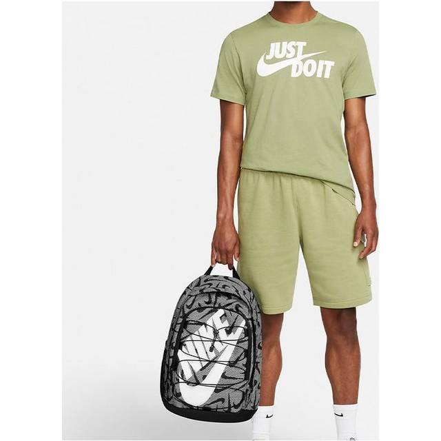 Nike Hayward Full Print logo Athleisure Casual Sports Backpack Schoolbag Student Dark Grey Grayblack DQ5617-010 - Free