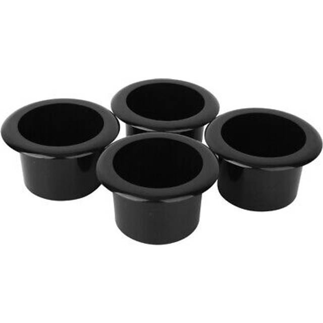 4Pcs Cup Holder Stand Black Glossy ABS Plastic Car Interior Decoration Chair Accessories