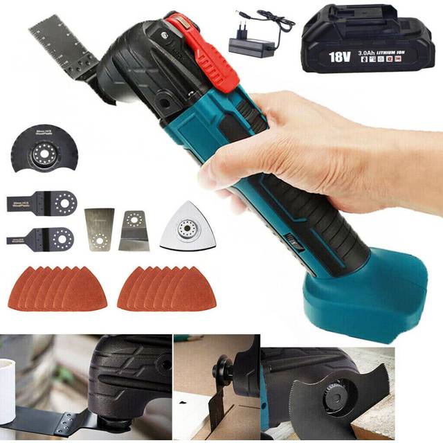 Brushless Oscillating Multi Tool+Battery+Charger-Makita 18V Compatible