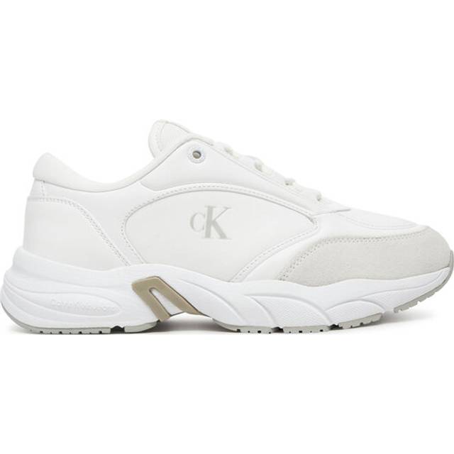 Calvin Klein Jeans Retro Tennis Trainers - White, White, Size 39, Women