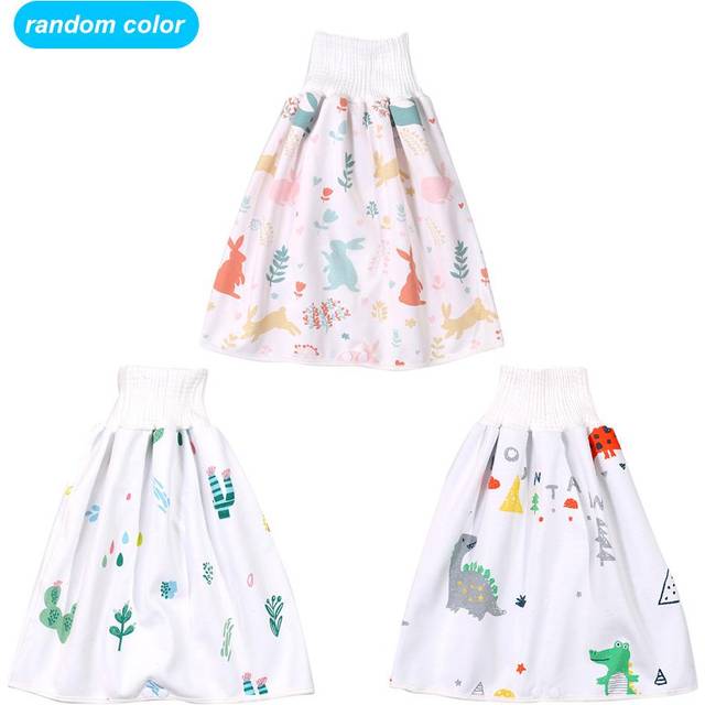 2pcs Washable Baby Diaper 3 Layers Reusable Infant Soft Cotton Diaper Cloth Skirt