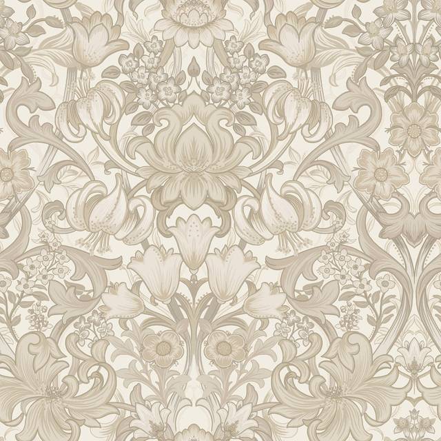 Holden Decor Ornamental Floral Neutral Wallpaper - Cream - 53 x 1000cm