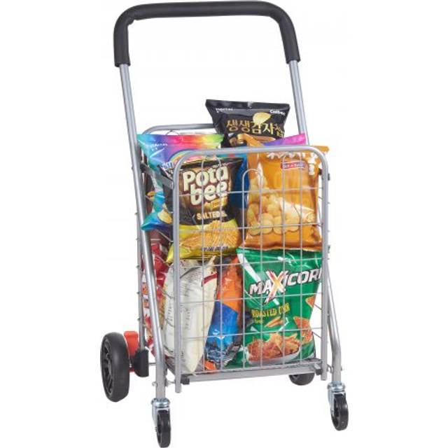 VEVOR Folding Shopping Cart Utility Grocery Basket Cart Shopping Wheels 66 lbs