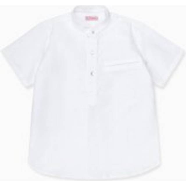 White Arcos Linen Mix Boy Shirt - 5Y