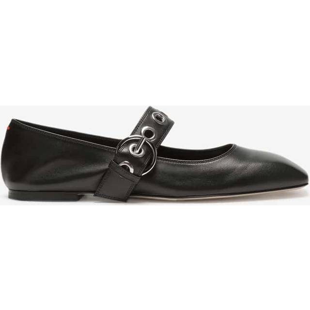 Aeyde Women's Uma Eyelet Leather Ballet Flats - UK 6 - Black