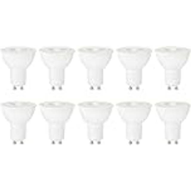 Amazon Basics GU10-LED-spotlight, professionell, 3 W (motsvarande 35 W), varmvit, inte dimbar (10 stycken).