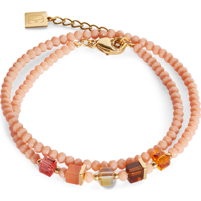 COEUR DE LION Joyful Colours Update Wrap Bracelet, Gold/Orange
