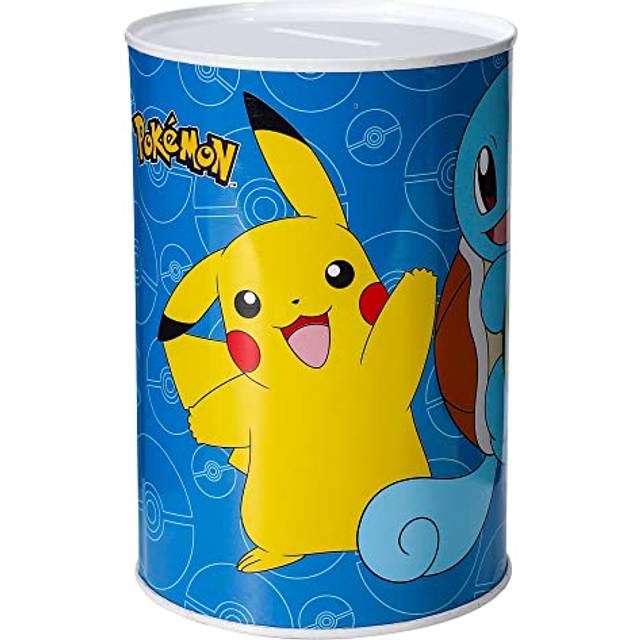 PoKÃ©MoN Kids Money Piggy Bank Coin Saving Cash Tin Metal Box Boys Girls Multicolour