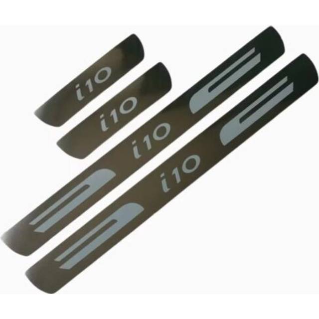 Hyundai i10 stainless steel door sill protector strips scuff plates chrome 4pcs