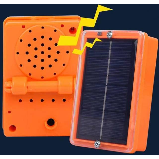 Smart Ultrasonic Bird Repeller Device Solar Powered Automatic Bird Repellent orange
