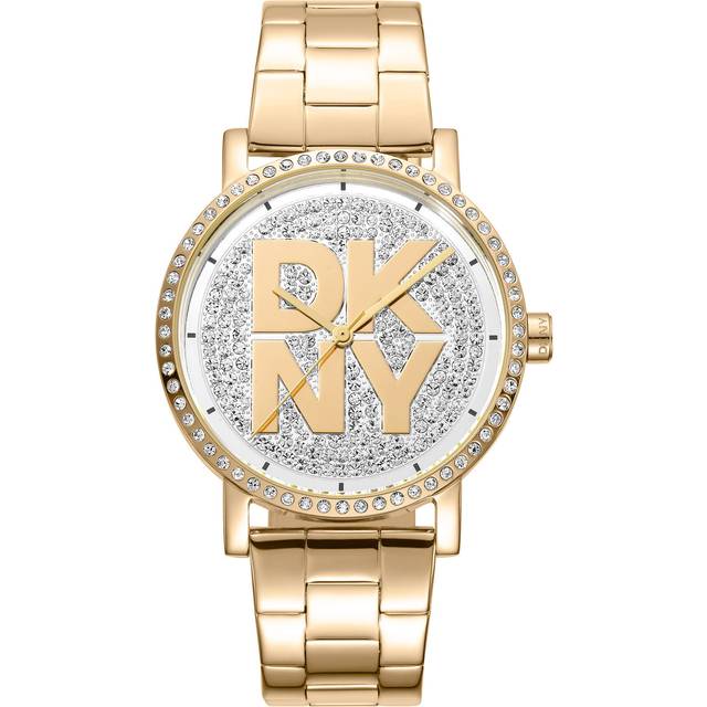 DKNY DK1L035M0215 Damenuhr Soho Logo Gold 36mm 5ATM