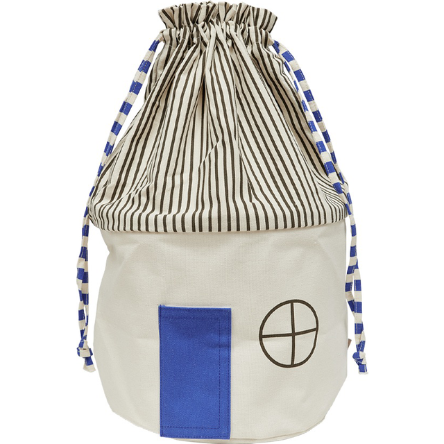 OYOY MINI - Koya Storage Basket - Large - Förvaringslåda för barn - 609 Optic Blue - Ø34 x H52 cm