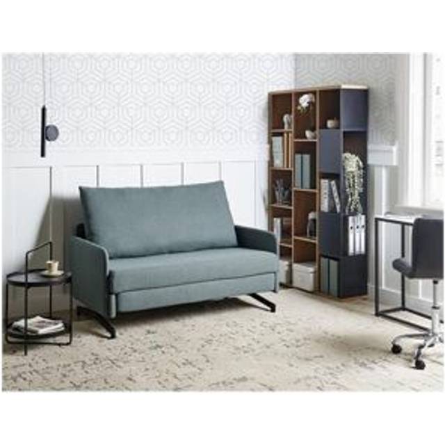 Pull Out Fabric Sofa Bed Polyester Reclining Metal Legs Green Belfast