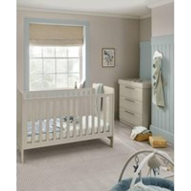 Hampden 2 Piece Cotbed Set with Dresser Changer - Pebble Grey