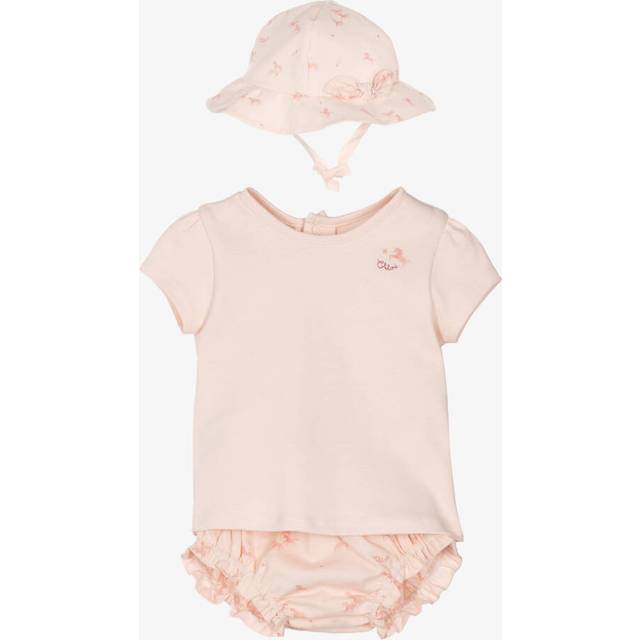 Chloé Baby Girls Pink Cotton Shorts Gift Set - 3 month