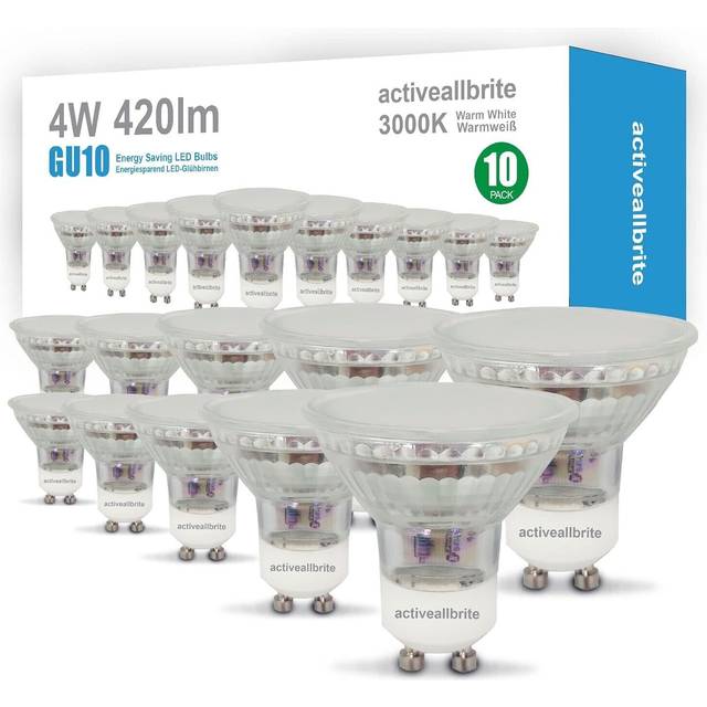 Inspired Essentials LED GU10 Spotlight Bulb 2.4W (35W Replacement) - Energy Efficient Light Bulb - Pack of 4 LED Bulbs (Cool White - 35W Equivalent)