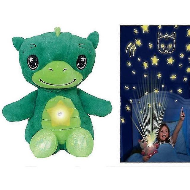 (green, One size) Childrens projection lamp toy childrens cartoon plush starry sky dream projection soothing toy lamp