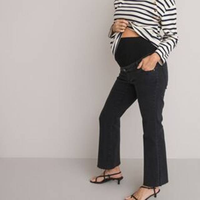 Maternity Bootcut Jeans in Mid Rise, Length 28.5" - Brushed Black - 10