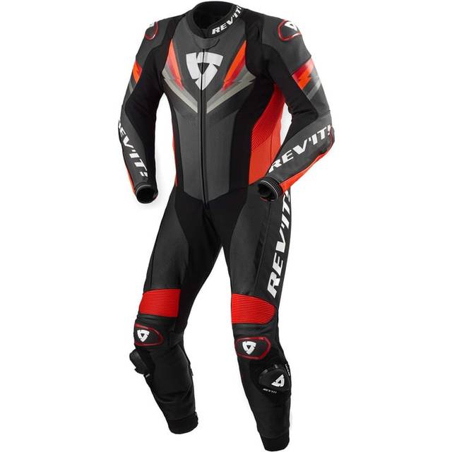 REV'IT! One Piece Quantum 3 MC Leather Suit Anthracite-Neon Red 56 (56)