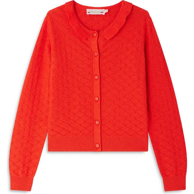 Bonpoint Emy cotton and linen-blend cardigan
