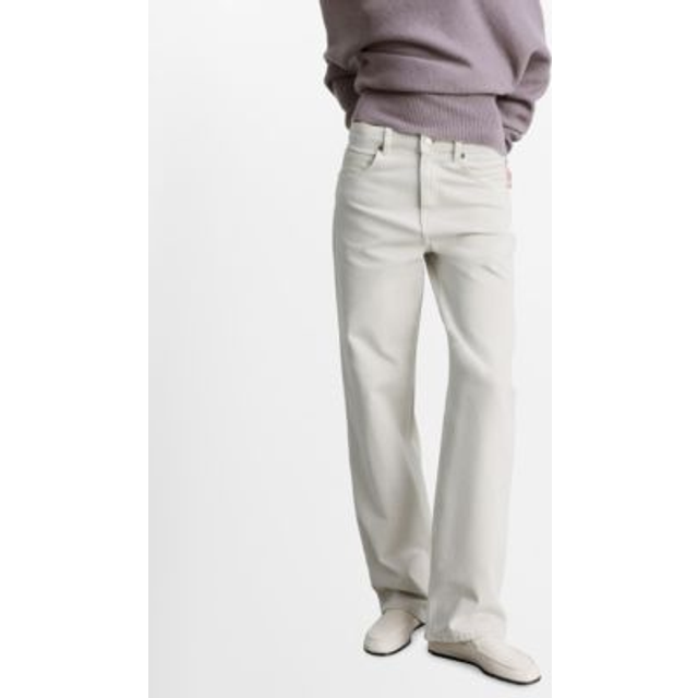 Miami medium-rise straight-fit jeans light/pastel grey - Woman - 6 - MANGO - Light/Pastel Grey