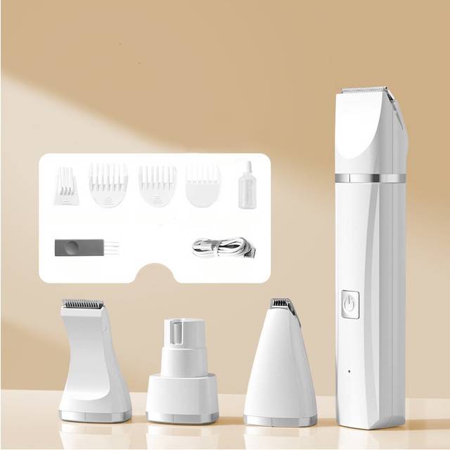 (White) Pet Dog Professional Grooming Clipper Thick Fur Hair Trimmer Electric Shaver Kit