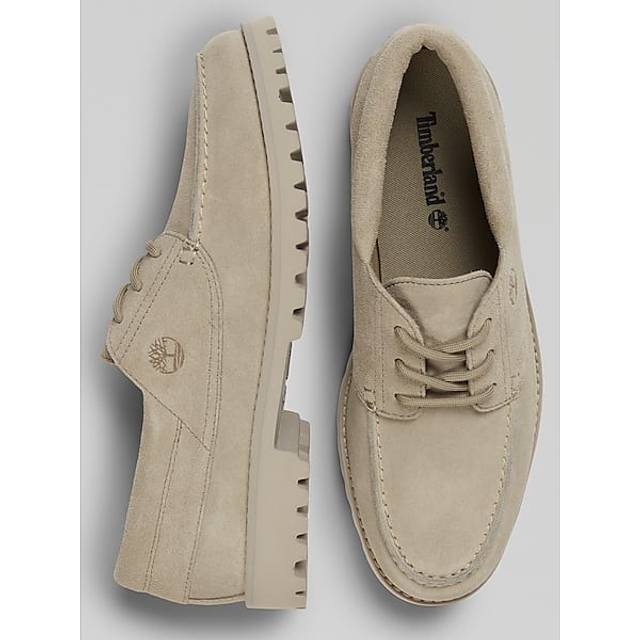 Timberland Men's Authentics Light Lace-Up Lug Bottom Boat Shoes Light Brown - Size: 9.5 D-Width - 9 1/2 D-Width