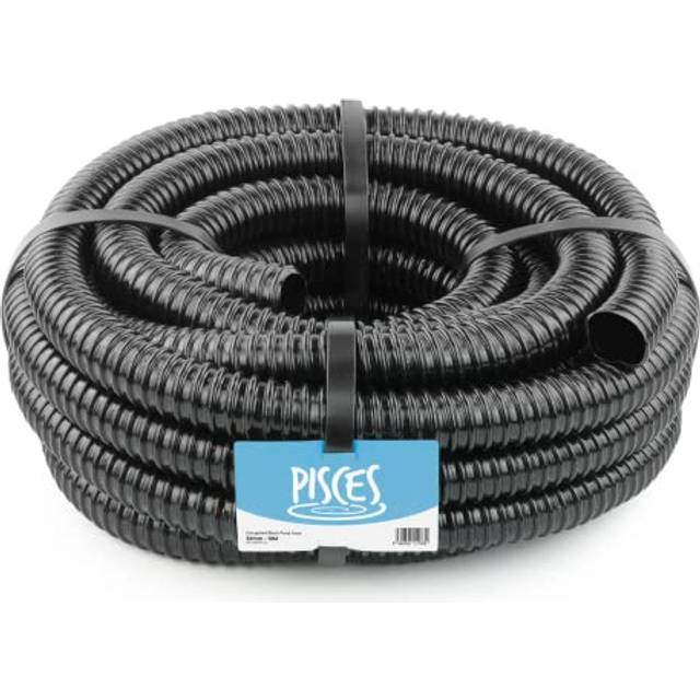 (32mm (1.25 inch), 10m) Pisces Black Flexi Pond Hose 12/20/25/32/38/40/50 mm