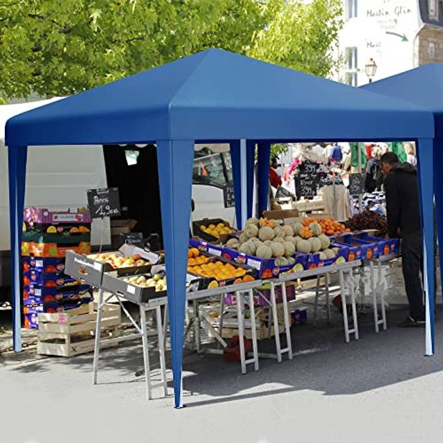 YITAHOME 3x3Meter Instant Heavy Duty Pop Up Gazebo, Folding Garden Camping Party Tent Canopy Marquee with Roller Bag, Stakes and Ropes for Patio