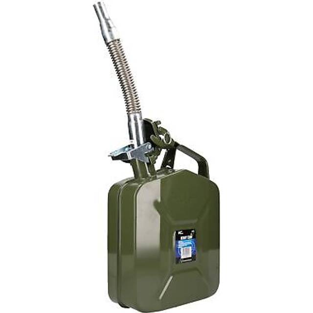 5 Litres Metal Fuel Jerry Can Holder Storage Container And Flexible Spout Pourer