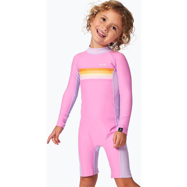 Ripcurl Rip Curl Kids Rainbow Tide Springsuit Shortie - Pink - Size: 3 years/4 years