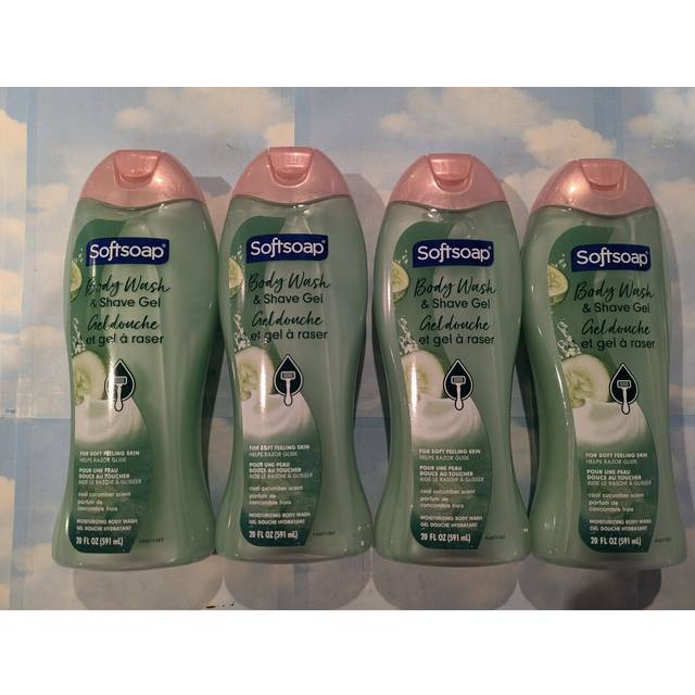 Softsoap Moisturizing Body Wash and Shave Gel  Cool Cucumber Scent  20 fl oz Bottle