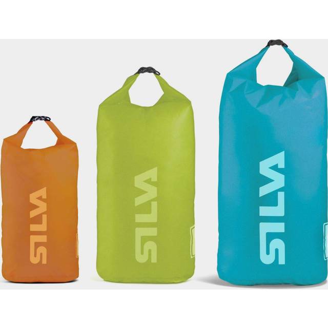 Drybag set / vattentäta packpåsar Silva Dry Bag, 70D, 12/24/36 liter, orange/grön/blå, 3-pack