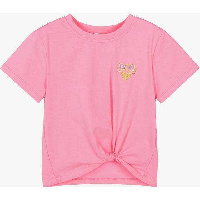 Angel's Face Girls Pink Cotton Glittery Angel Wings T-Shirt - 2-3 year