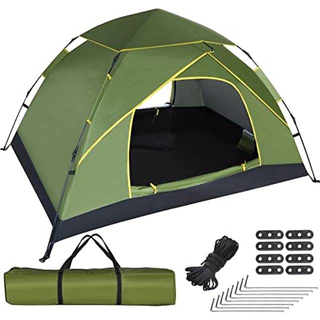 GEEDIAR 3-4 Person Instant Pop Up Tent - Upgraded Waterproof & UV Protection | Automatic Setup | Ideal for Family Camping, Garden Relaxing & Fishing |