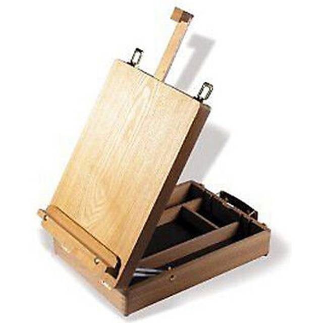 Reeves cambridge wooden table top adjustable easel & artist storage box 4870145