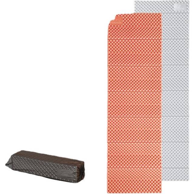 (Red) Upgraded 2.5cm Thicken Aluminum Membrane Foldable Camping Moisture-Proof Pad Egg Created IXPE Foam Mattress mat