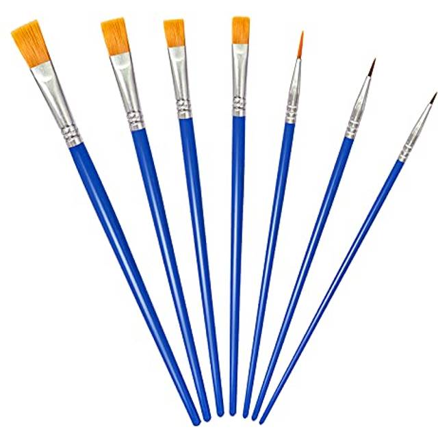 OWill 7PCS Paint Brush Set for Watercolor Painting  Oil Painting  Acrylic Painting  Rock Painting  Face Painting  Body Painting & Crafts