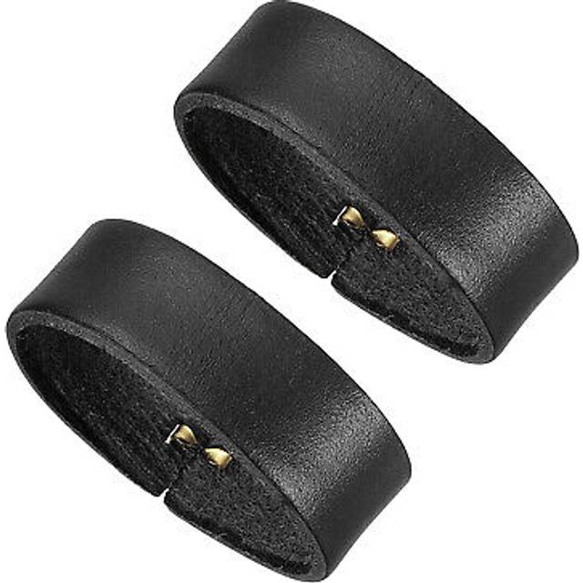 2 Pcs Leather Loop Keeper Belt Keeper For 1.6/1.7 Wide Belts Black